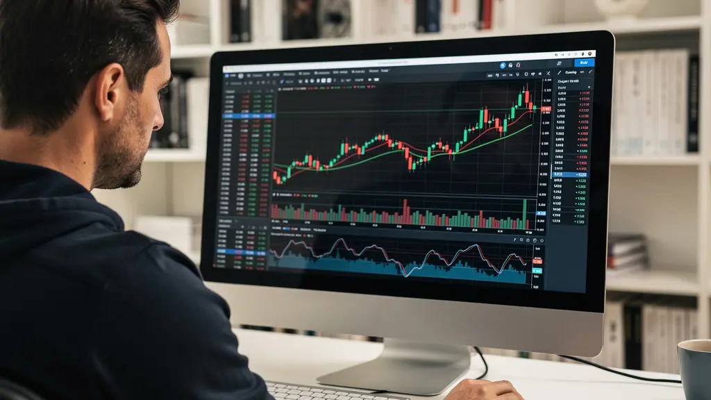 Homme analysant des critères financiers pour son estimation de capacité d'emprunt