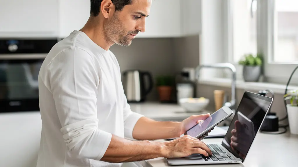 Personne comparant différentes méthodes d'estimation de capacité d'emprunt immobilier